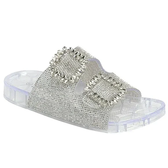 Clear rhinestone slides hotsell